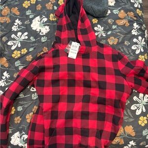 TWO Ideology Red and Black Checkered Fleece